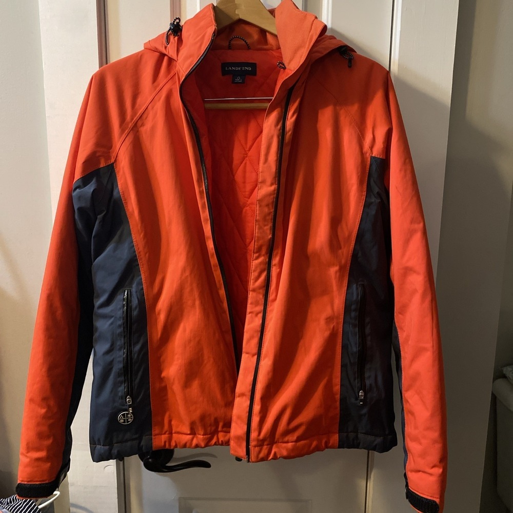 Land's End Kids Lined Jacket Orange Size 6-8
